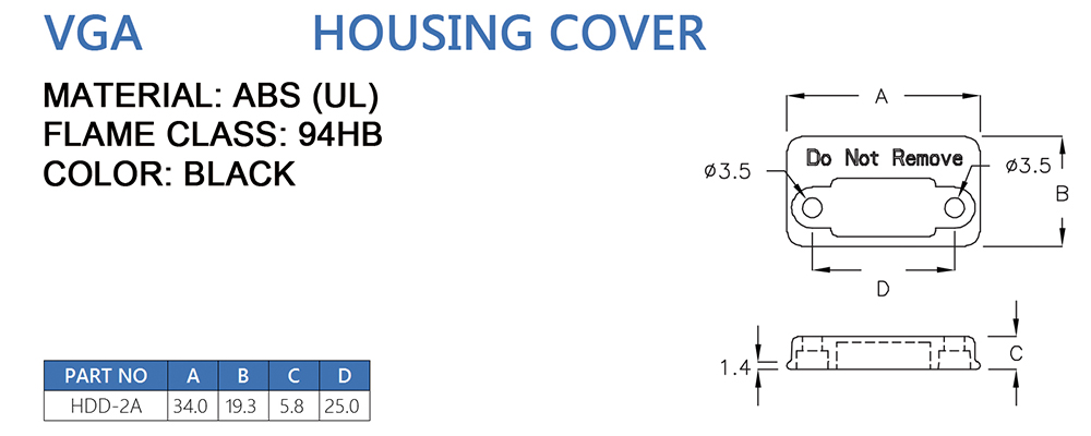 Dust cover HDD-2A